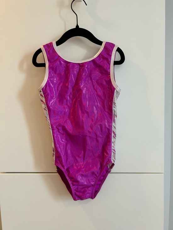 Destira Other - Destira Metallic Magenta Girls' Leotard with Silver Trim size M